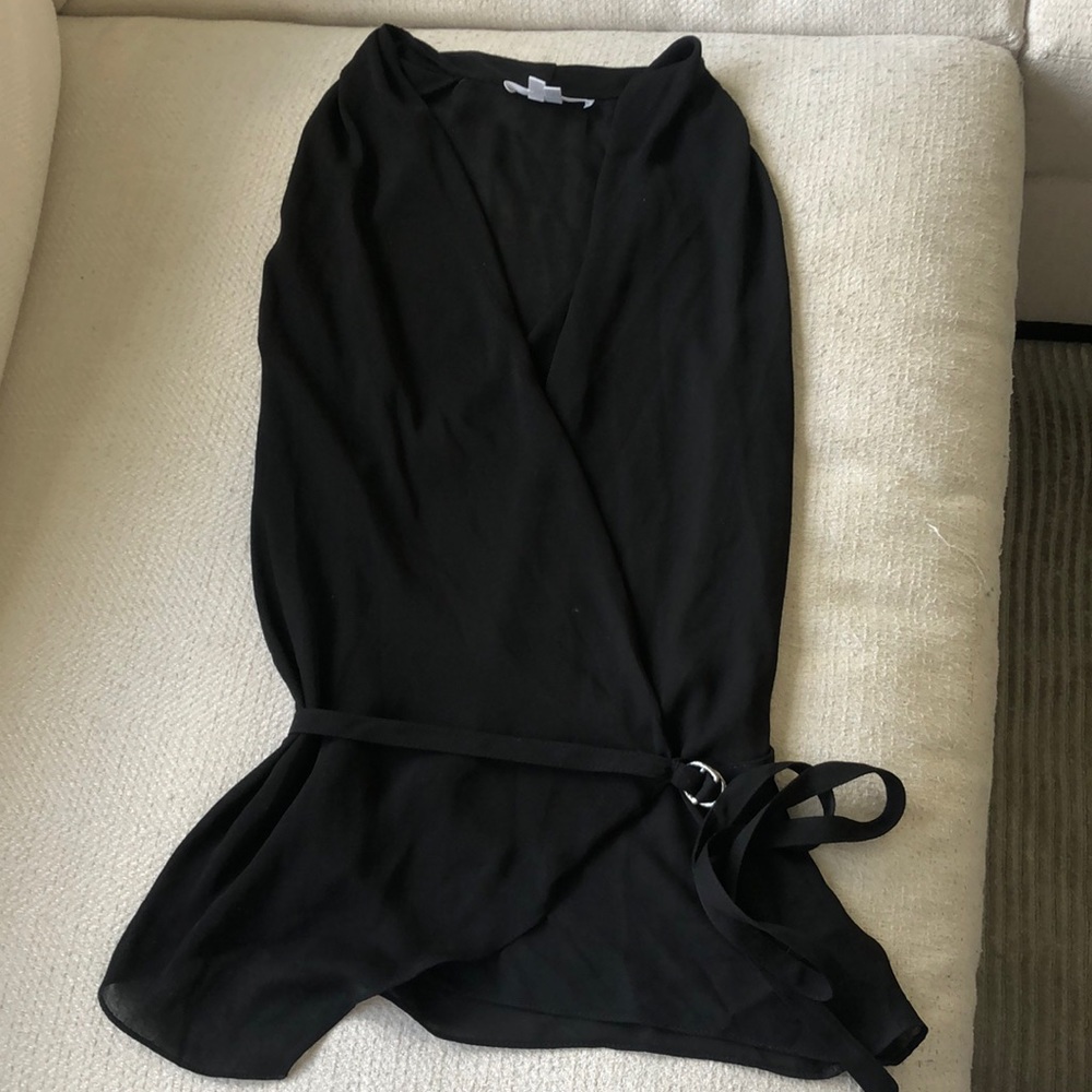 Helmut lang, belted black mesh tank top